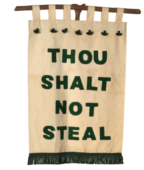 Thou Shall Not Steal Sign